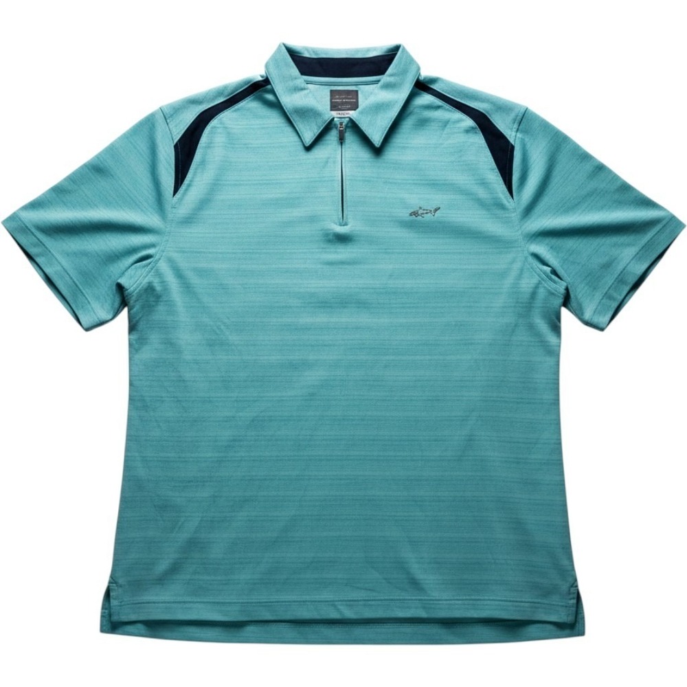 Greg Norman For Tasso Elba Polo Shirt Mens XL Blue PlayDry Golf 1/4 Zip Top